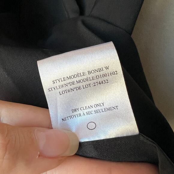 Theory Bonbi W Black Silk Zip Front Fit & Flare Mini Dress Size 6 - Picture 6 of 6